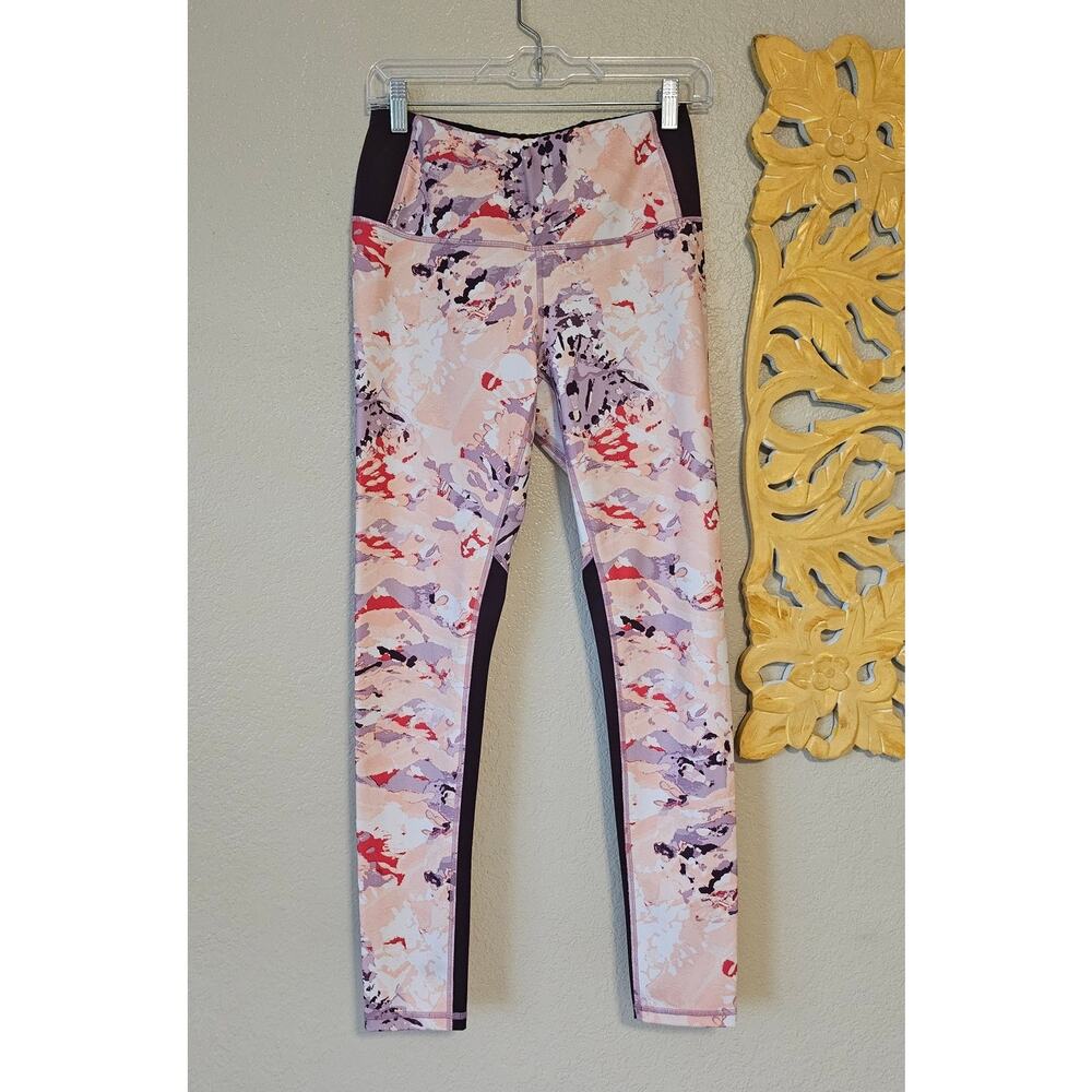 Lucy Om Leggings Yoga Pants Tie Dye Print, Medium